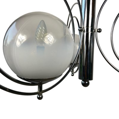 Italian Chrome & Murano Glass Pendant Light, 1970s-LYQ-1171820