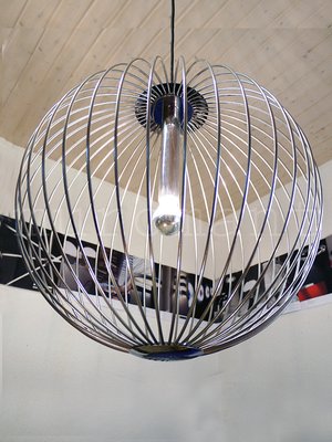 Italian Chrome Pendant Light, 1960s-DEK-551321