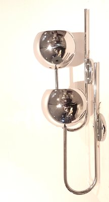 Italian Chrome Sconces Attributed to Gino Sarfatti, 1970s, Set of 2-PCJ-619824