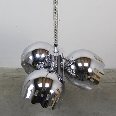 Italian Chromed 3-Spotted Ceiling Lamp-NE-1262812