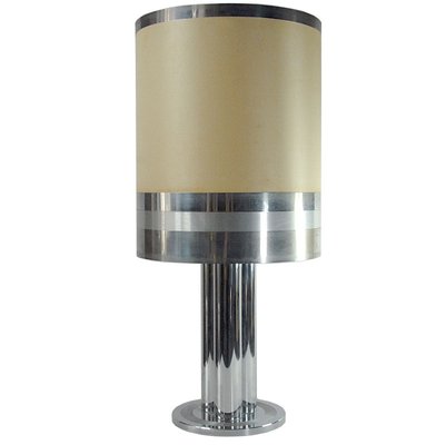 Italian Chromed Metal Table Lamp, 1970s-GIW-1758805