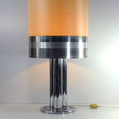 Italian Chromed Metal Table Lamp, 1970s-GIW-1758805