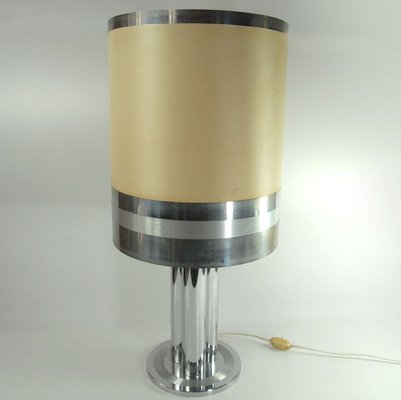 Italian Chromed Metal Table Lamp, 1970s-GIW-1758805