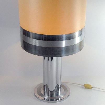 Italian Chromed Metal Table Lamp, 1970s-GIW-1758805