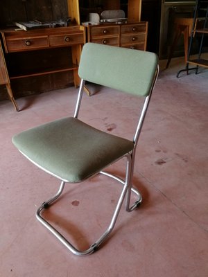 Italian Chromed Steel Desk Chair, 1960s-RAQ-566819