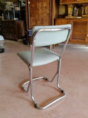 Italian Chromed Steel Desk Chair, 1960s-RAQ-566819