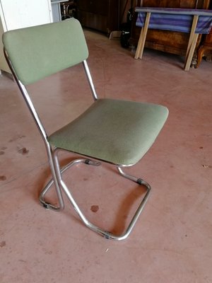 Italian Chromed Steel Desk Chair, 1960s-RAQ-566819