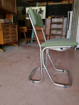 Italian Chromed Steel Desk Chair, 1960s-RAQ-566819