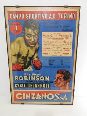 Italian Cinzano Ray Sugar Robinson Torino Poster, 1951-HNE-1314732