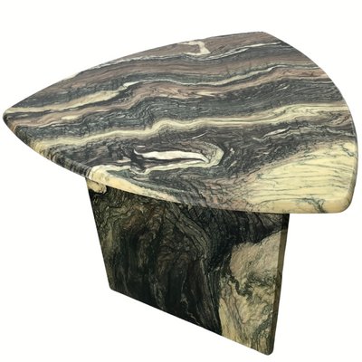 Italian Cipollino Marble Kidney Oval Side Table, 1970s-BHG-1435766