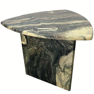 Italian Cipollino Marble Kidney Oval Side Table, 1970s-BHG-1435766