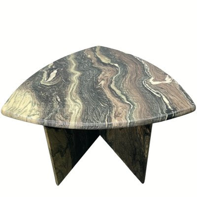 Italian Cipollino Marble Kidney Oval Side Table, 1970s-BHG-1435766