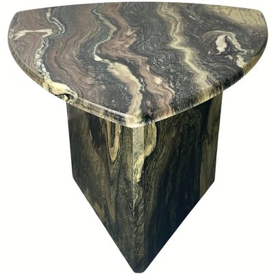 Italian Cipollino Marble Kidney Oval Side Table, 1970s-BHG-1435766