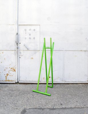 Italian Clothes Stand in Green Metal, 1970s-VCV-1296099