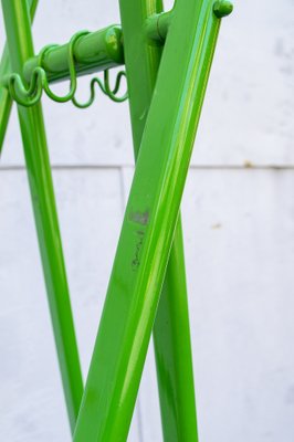 Italian Clothes Stand in Green Metal, 1970s-VCV-1296099