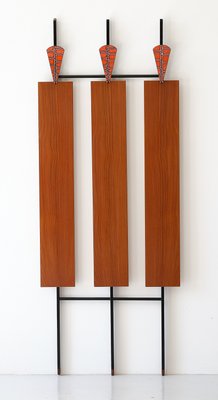 Italian Coat Rack with Hand-Painted Hangers, 1950s-KJ-2035944