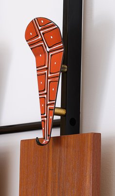 Italian Coat Rack with Hand-Painted Hangers, 1950s-KJ-2035944