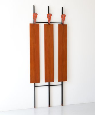 Italian Coat Rack with Hand-Painted Hangers, 1950s-KJ-2035944