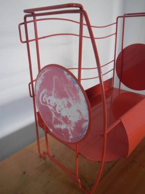 Italian Coca Cola Magazine Rack, 1970s-WWQ-829819