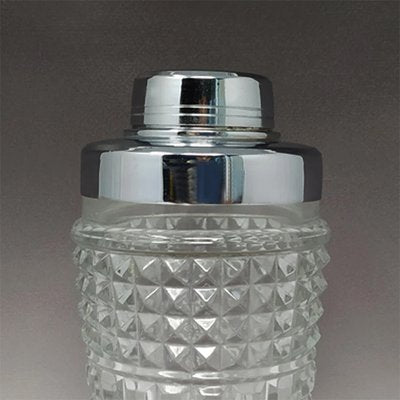 Italian Cocktail Shaker in Cut Crystal, 1960s-QGR-1386842