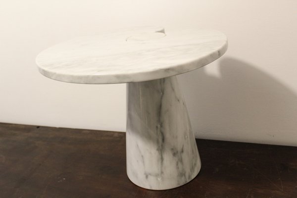 Italian Coffee Table in Carrara Marble, 1970s-OAQ-1373439