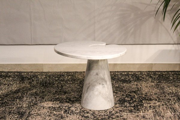 Italian Coffee Table in Carrara Marble, 1970s-OAQ-1373439