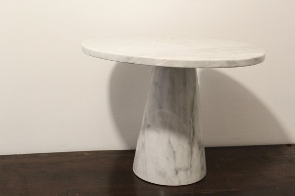 Italian Coffee Table in Carrara Marble, 1970s-OAQ-1373439