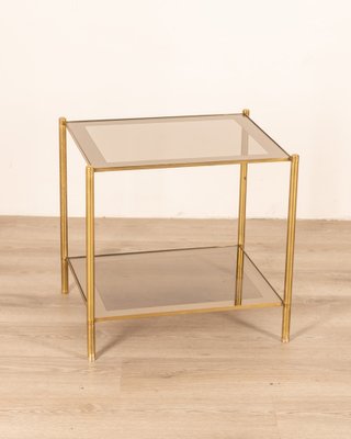 Italian Coffee Table in Gilt Brass and Glass, 1960s-IUC-1811107