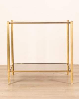 Italian Coffee Table in Gilt Brass and Glass, 1960s-IUC-1811107