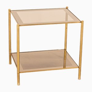 Italian Coffee Table in Gilt Brass and Glass, 1960s-IUC-1811107