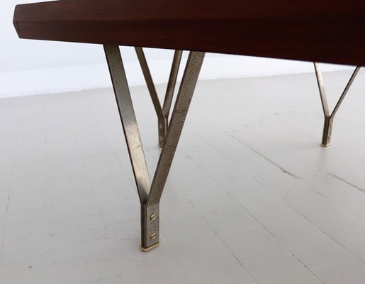 Italian Coffee Table in Mahogany and Glass by Ico & Luisa Parisi, 1960s-VNE-966130