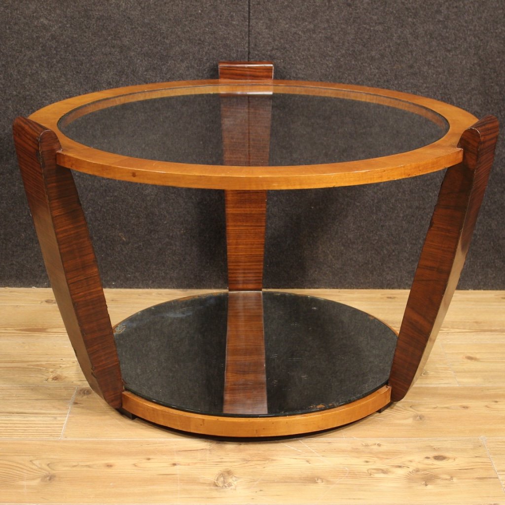 Italian Coffee Table in Palisander and Cherry, 1960s