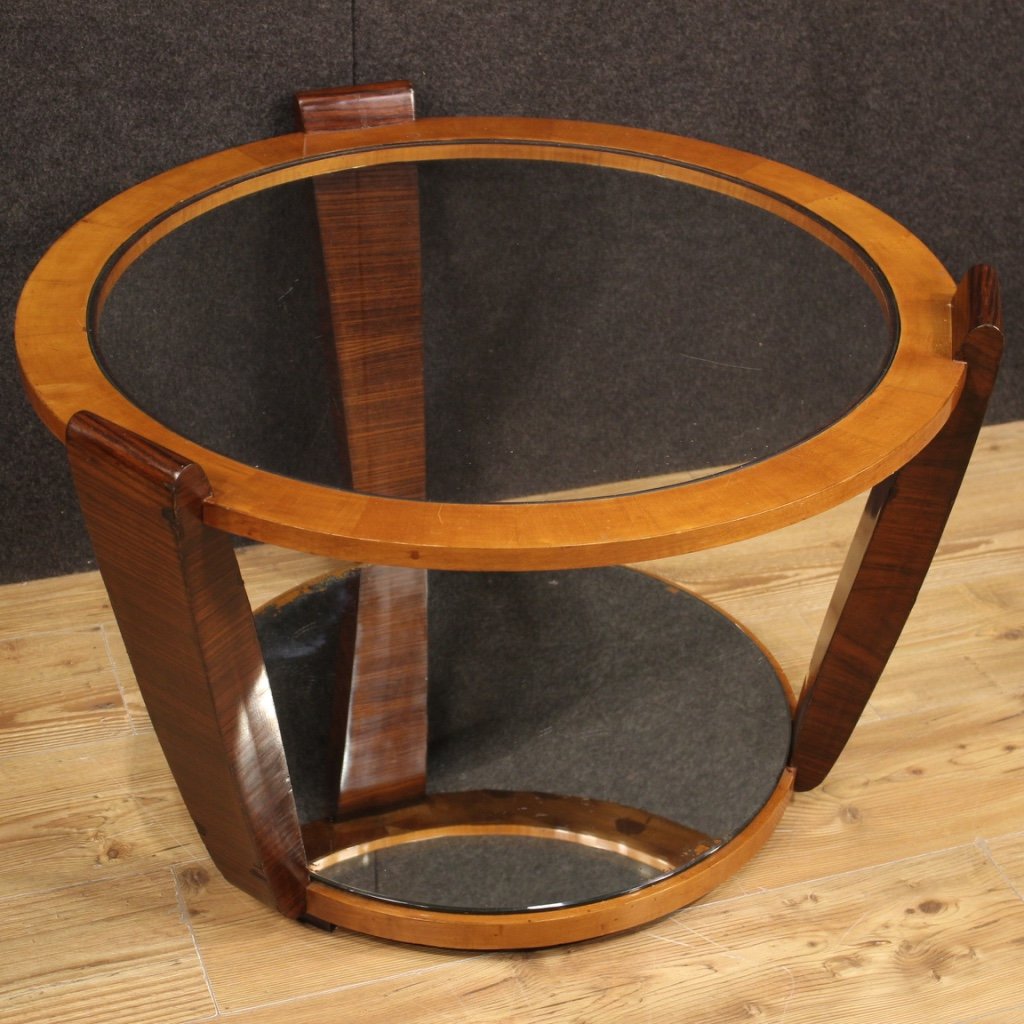 Italian Coffee Table in Palisander and Cherry, 1960s