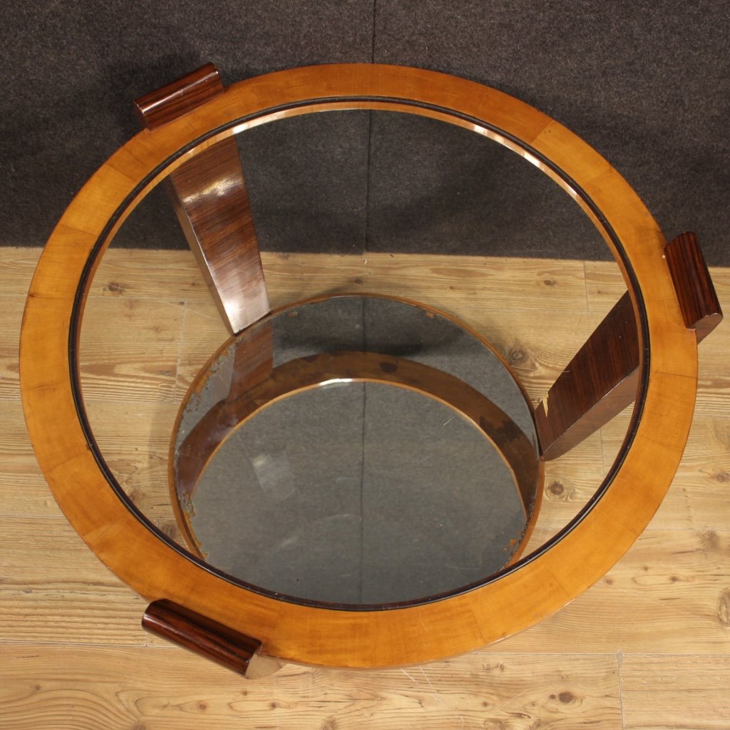 Italian Coffee Table in Palisander and Cherry, 1960s