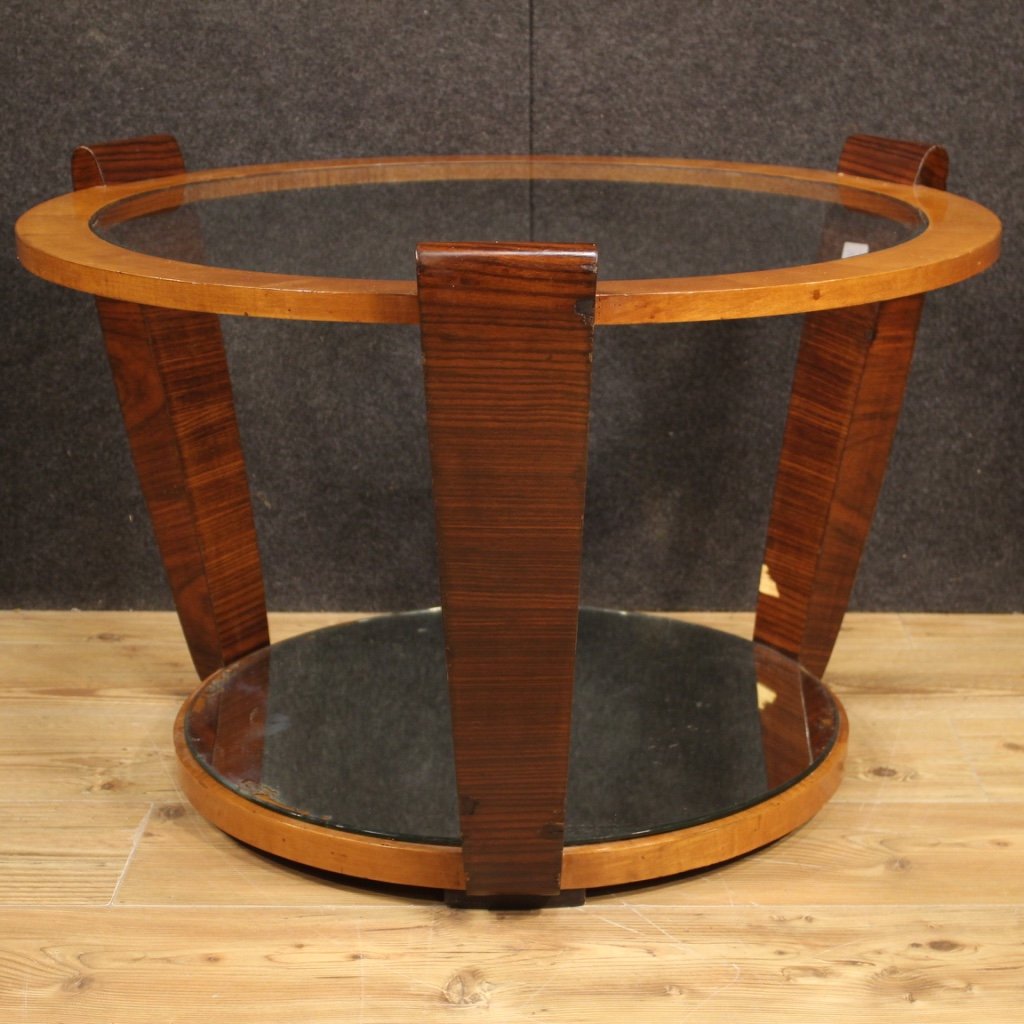 Italian Coffee Table in Palisander and Cherry, 1960s