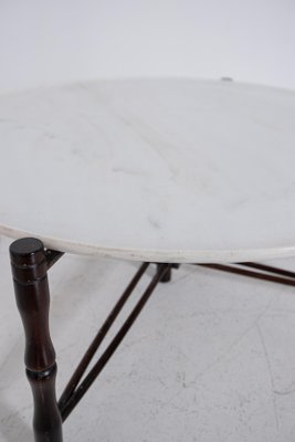 Italian Coffee Table in Wood & Marble by Giuseppe Scapinelli, 1950s-RCE-1099736