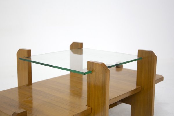 Italian Coffee Table with Glass Top by Vittorio Gregotti, 1960-RCE-2023595