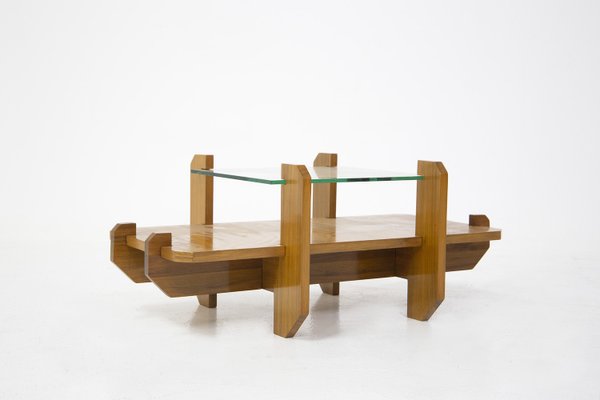 Italian Coffee Table with Glass Top by Vittorio Gregotti, 1960-RCE-2023595