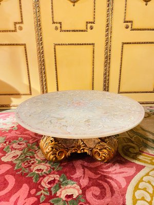 Italian Coffee Table with Marble Top-FLW-1402050