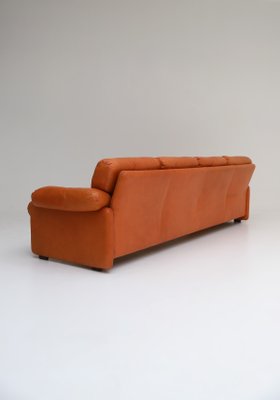 Italian Cognac Leather Coronado Sofa by Tobia & Afra Scarpa for B&B Italia / C&B Italia, 1970s-CF-843288