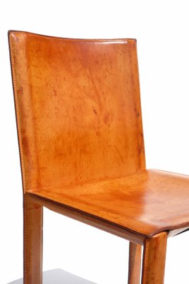 Italian Cognac Leather Design Chair, 1970s-GKB-1073157