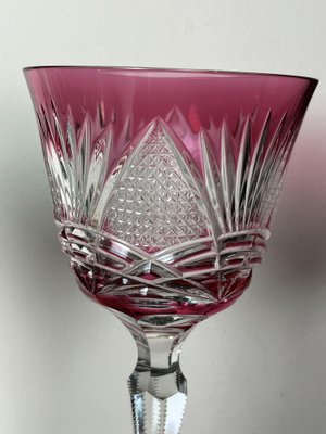 Italian Colored Crystal Glasses, 1950s, Set of 6-YST-1777153