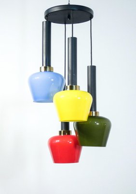 Italian Colorful Chandelier, 1970s-OJE-1405900