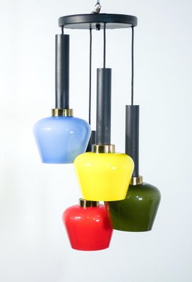 Italian Colorful Chandelier, 1970s-OJE-1405900