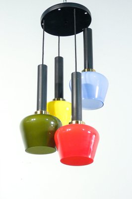 Italian Colorful Chandelier, 1970s-OJE-1405900