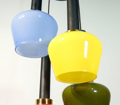 Italian Colorful Chandelier, 1970s-OJE-1405900