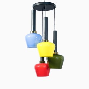 Italian Colorful Chandelier, 1970s-OJE-1405900