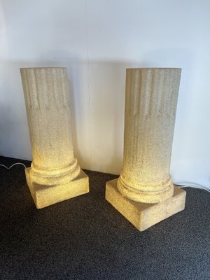 Italian Column Floor Lamps by Luciano Sartini for Singleton. 1970s, Set of 2-FUE-1282917