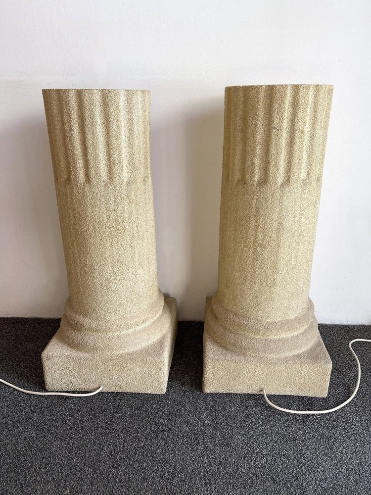 Italian Column Floor Lamps by Luciano Sartini for Singleton. 1970s, Set of 2