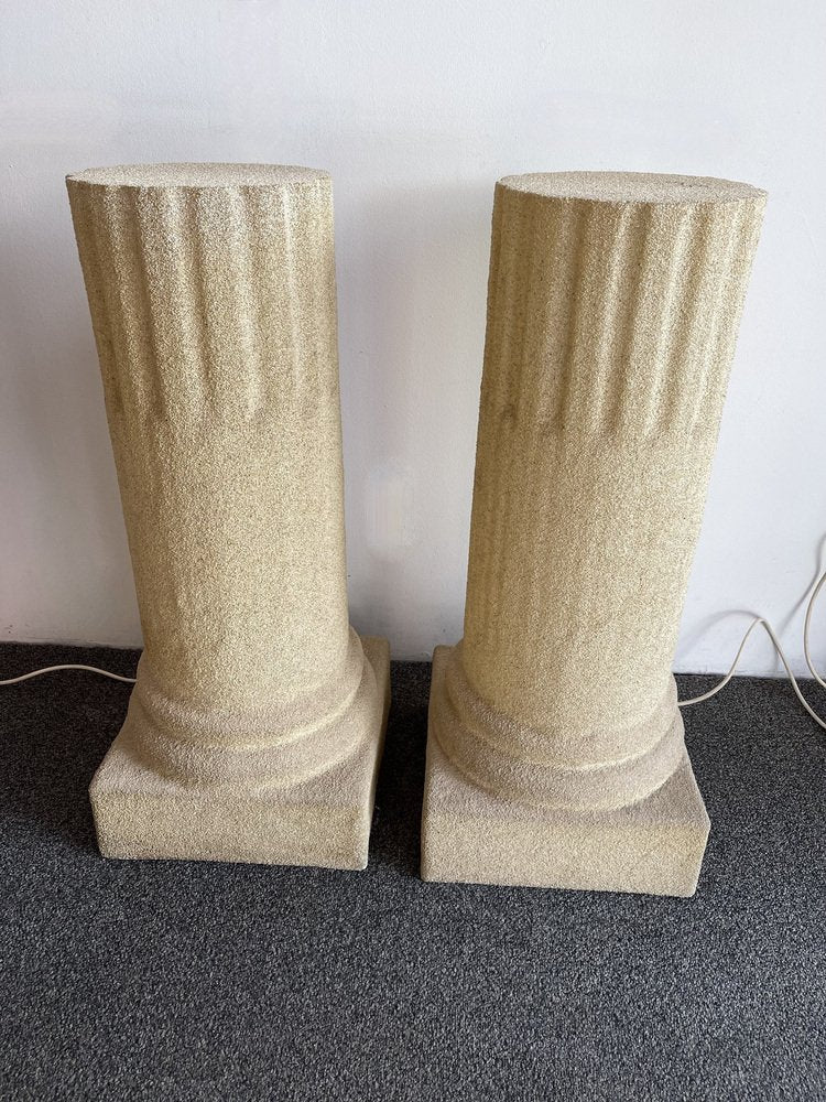 Italian Column Floor Lamps by Luciano Sartini for Singleton. 1970s, Set of 2